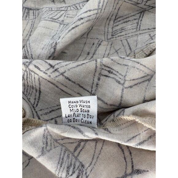 Peruvian Connection Beige & Brown Lightweight Fitted Blouse – Size 12 - Picture 8 of 8